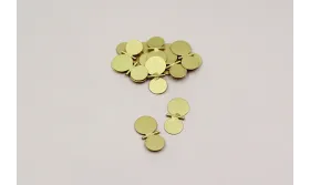 Doble disco soldado 23*12mm Oro Mate / Cuentas Metálicas de Latón / Zamak