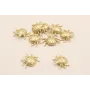 Colgante escarabajo pelotero 11*15*3mm Dorado Mate / Cuentas Metálicas de Latón / Zamak