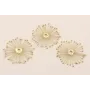 Pieza Sol destellleante de 40mm Dorado Mate / Cuentas Metálicas de Latón / Zamak