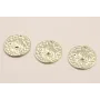 Medalla 16mm latón Dorado Horóscopo ARIES / Cuentas Metálicas de Latón / Zamak