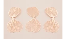 Cuenta Pareja de Pétalos 50*27mm moldeables Cobre / Cuentas Metálicas de Latón / Zamak