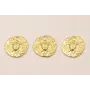 Chapa Tortuga 18mm Baño Oro 3 micras 18K / Cuentas Metálicas de Baño Oro 3 Micras 18K