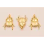 Escarabajo 15*10mm Baño Oro 3M 18K / Cuentas Metálicas de Baño Oro 3 Micras 18K