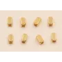 rectangulo 4*2mm Baño ORO 18K 3 Micras / Cuentas Metálicas de Baño Oro 3 Micras 18K