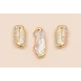 Chip Madreperla irregular 5-7*13-20mm bordes Oro /Cuentas de  Nacar 