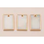 Rectanguo Chapa Nacar 24*18*2mm bordes dorados /Cuentas de  Nacar 
