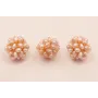Bola de 12mm hecha de perlas tostadas / Semipreciosas de 