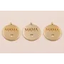 Chapa Mama con corazón Oro / Cuentas Metálicas de Latón / Zamak