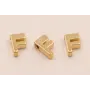 Letra F 7*6*2 Oro / Cuentas Metálicas de Latón / Zamak