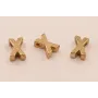Letra X 7*6*2 Oro / Cuentas Metálicas de Latón / Zamak