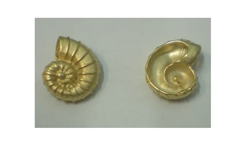 Pieza Caracola 19*16mm Oro Mate / Cuentas Metálicas de Latón / Zamak