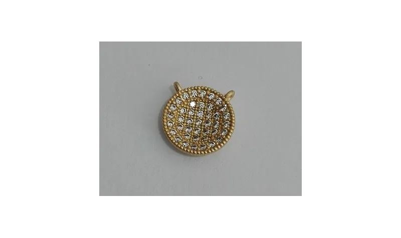 Disco microbrillos 10mm diametro cristal / Cuentas Metálicas de Latón / Zamak