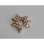 Estrella microbrillos 8mm diametro O.Mate+Rosa / Cuentas Metálicas de Latón / Zamak
