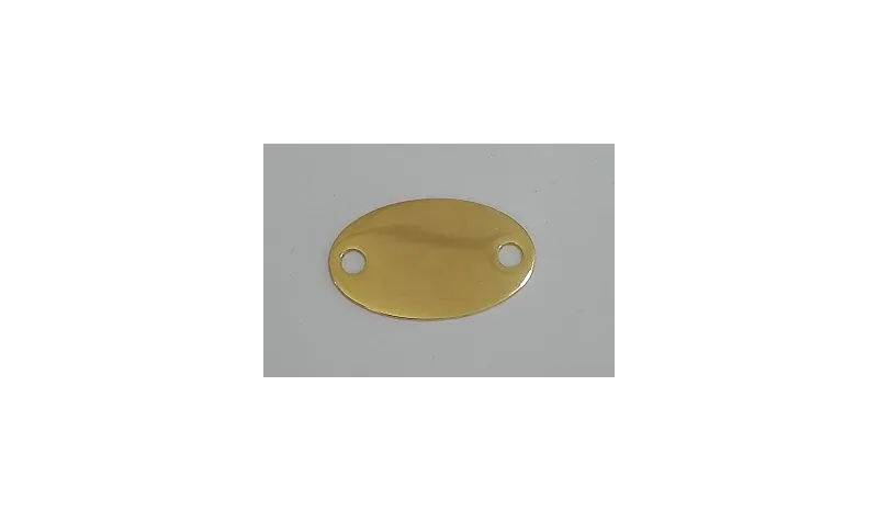 Cuenta Ovalo acero Inoxidable 25*15mm Oro / Cuentas Metálicas de Acero Inoxidable