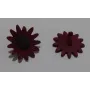 Flor esmaltada de 20mm granate / Cuentas Metálicas de Latón / Zamak