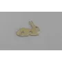 Cuenta Conejo 2 agujeros 14.5*10mm oro mate / Cuentas Metálicas de Latón / Zamak