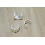 Pieza en U 8*6mm doble agujero Plata mate / Cuentas Metálicas de Latón / Zamak
