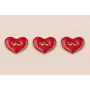 Pieza Corazón esmaltado 11*9mm Rojo 2 agujeros / Cuentas Metálicas de Latón / Zamak