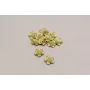 Pieza Flor 12mm Oro Mate / Cuentas Metálicas de Latón / Zamak