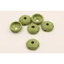 Caracol de Mar diam 10mm *4mm esmalte verde / Cuentas Metálicas de Latón / Zamak