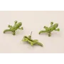 Perno Lagarto Esmalte verde 25*13mm / Cuentas Metálicas de Latón / Zamak