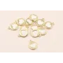 Chapita corazon Blanco 7mm  / Cuentas Metálicas de Latón / Zamak