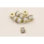 Cuenta Tonel 7mm*5 agujero de 3mm con Cristales / Cuentas Metálicas de Latón / Zamak