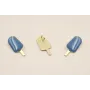 Cuenta Polo 18*8mm D.Mate esmalte Azul / Cuentas Metálicas de Latón / Zamak