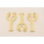 Cuenta Cangrejo Plano Acero Inoxidable 25*14mm Oro / Cuentas Metálicas de Acero Inoxidable