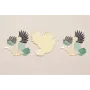 Pieza Pájaro Alas verdes 55*55 Oro Mate y Esmalte / Cuentas Metálicas de Latón / Zamak