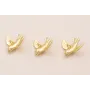 Colgante golondrina 14*14mm Dorado Mate / Cuentas Metálicas de Latón / Zamak