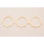 Aro de 32mm con 6 argollas Oro Mate / Cuentas Metálicas de Latón / Zamak