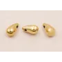 Colgante pepita Acero Inox. 316L. 12*5mm Baño Oro / Cuentas Metálicas de Acero Inoxidable