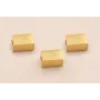 Tubo rectangular S.Steel 316L 7*3mm Dorado / Cuentas Metálicas de Acero Inoxidable
