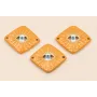 Rombo Acero Inox ojo Turco 18*16mm Naranja / Cuentas Metálicas de Acero Inoxidable