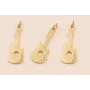 Colgante Guitarra Acero Inox. 17*6mm Oro / Cuentas Metálicas de Acero Inoxidable