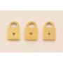 Colgante Acero Inox. Candado 8*5mm ORO / Cuentas Metálicas de Acero Inoxidable
