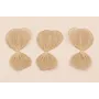 Pareja de Pétalos 50*27mm moldeables Beige / Cuentas Metálicas de Latón / Zamak