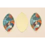 Ovalo 60*33  Oro Mate Mar y Corales / Cuentas Metálicas de Latón / Zamak