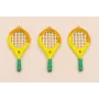 Raqueta 30*14mm Lima, verde y Oro Mate / Cuentas Metálicas de Latón / Zamak