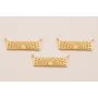 Colgante Sol labarado 24*3  Baño ORO 3M 24K / Cuentas Metálicas de Baño Oro 3 Micras 18K