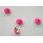 Tachuela cónica 10mm Fuxia fluor / Cuentas Metálicas de Latón / Zamak