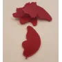 Pétalo Metacrilato 45*21 Rojo /Cuentas de  Plástico / Resina 