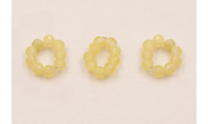 aro de 9 Piedras Cuarzo amarillo de 2mm / Semipreciosas de 