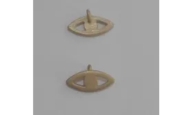 Ojo 10*6 oro mate / Cuentas Metálicas de Latón / Zamak