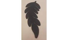 Hoja Roblre Lámina Latón 85*35 NEGRA / Cuentas Metálicas de Latón / Zamak