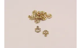 Colgante Ancla 9*10mm Dorada / Cuentas Metálicas de Latón / Zamak