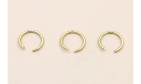 Aro de 11mm Dorado Mate / Cuentas Metálicas de Latón / Zamak