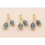 Colgante pareja de Tulipanes 25*13mm Color Gris / Cuentas Metálicas de Latón / Zamak