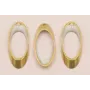 Ovalo Biselado 25*10 Esmalte beige / Cuentas Metálicas de Latón / Zamak